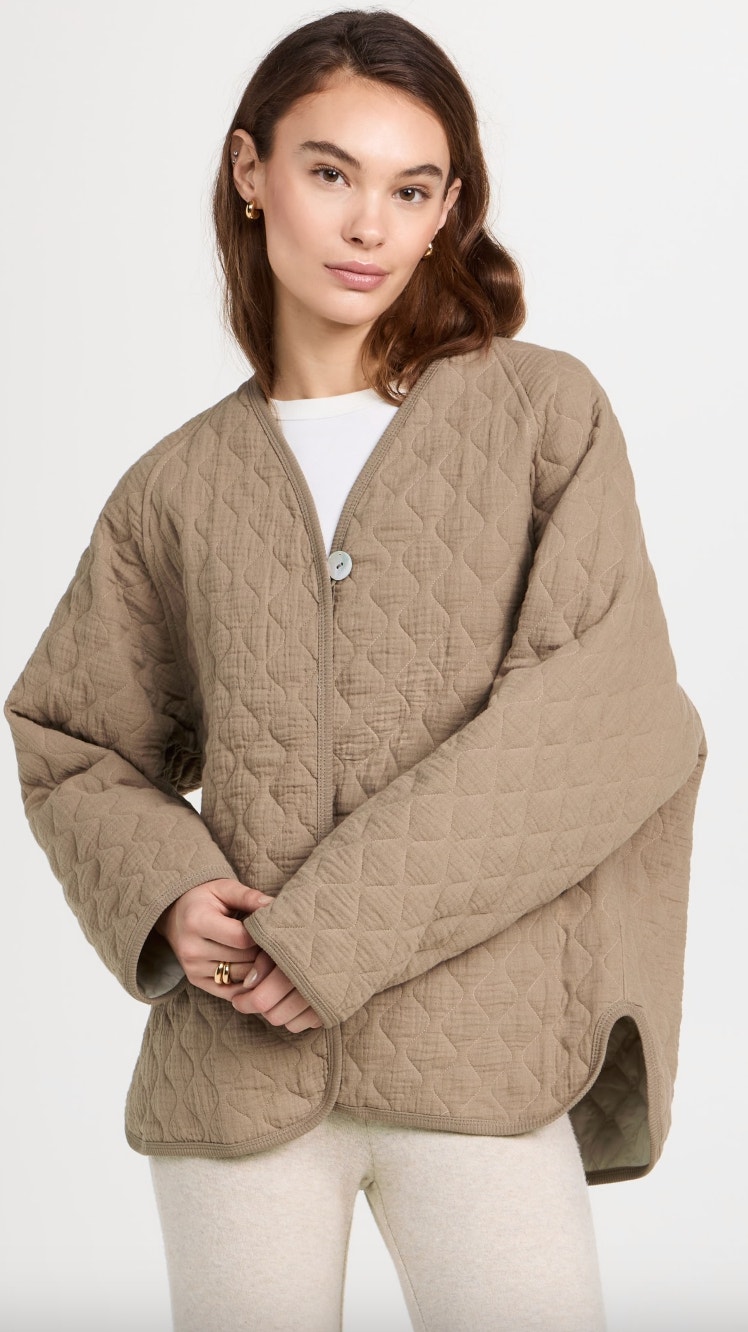 Donni. | Quilted Jacket In Mushroom M